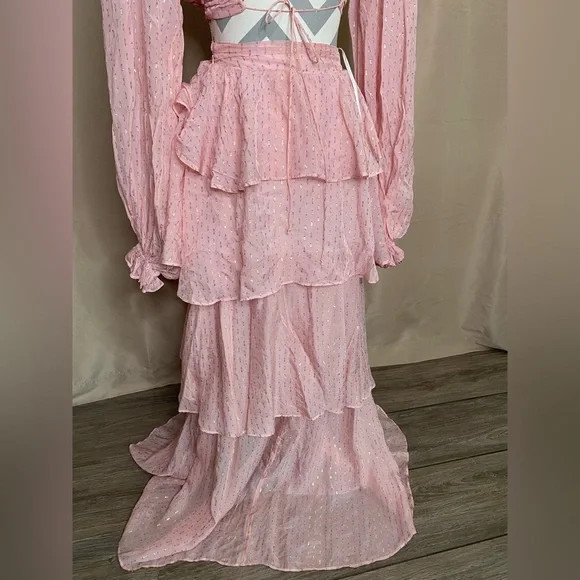 For Love and Lemons XS Chantal Long Sleeve Maxi Dress - Picture 9 of 15